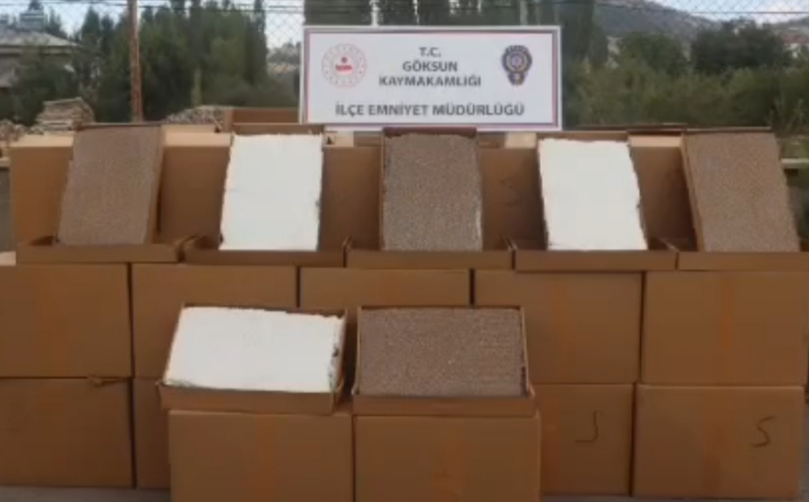 Göksun ilçesinde gerçekleştirilen operasyonda, 2 milyon 62 bin 500 dal