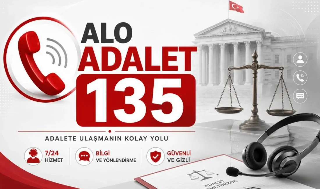 Eylül ayında pilot olarak uygulamaya alınan Alo Adalet 135 Hattı’nın