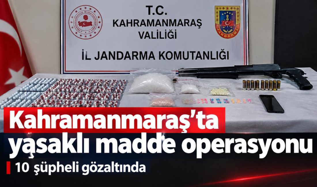 Kahramanmaraş’ta yasaklı madde operasyonu: 10 şüpheli gözaltında Kahramanmaraş’ta yürütülen soruşturma
